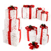 LED Christmas Light Up Sparkle Gift Boxes with Wool