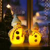Battery Operated LED Lights Snowman Wax