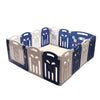 Foldable Baby Playpen Blue White