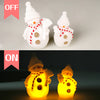 Battery Operated LED Lights Snowman Wax