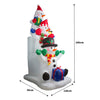 Torre de muñeco de nieve LED autoinflable blanca