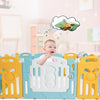 Playpen pieghevole per bambini giallo bianco verde