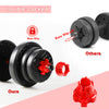 ZERRO Dumbbell Set with Handle Adjustable 2 x 10 kg 2 x 15 kg 2 x 20 kg