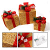 LED Christmas Light Up Sparkle Gift Boxes with Cotton Threads