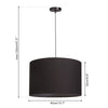 Lampa sufitowa Ø 40 cm Barrel Black