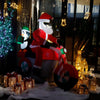 LED Santa Claus ride a motorcycle