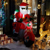 LED Santa Claus ride a motorcycle