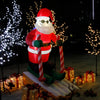 Self Inflating LED Santa on Ski