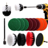 Drill Brush Attachment Set Powered Brush Cleaning Tool Kit 15 Pieces