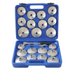 Aluminum Oil Filter Wrench Oil Filter Cup Remover Tool Set 23 pcs