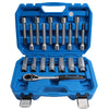 Shock Absorber Socket Tool Set zawiera odwracalną grzechotkę Bit Hexagon Sockets 1/2 Drive 18 Pieces