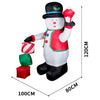 Bonhomme de neige LED auto-gonflable + boîtes-cadeaux