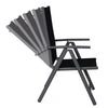 Folding Garden Chairs Aluminium 4 pieces
