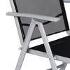 Folding Garden Chairs Aluminium 4 pieces