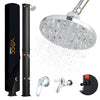 Solar Shower 40L Outdoor Silber Black