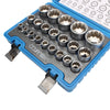 Multi-tooth Socket 12 points Gear Lock Spline Socket Wrench Set 8-36mm 21 pcs 1/2"