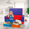 ZERRO Play Sofa, 4in1 Children's Sofa Play Mat  Soft High-Density EPE Foam Non-Slip  Puzzle Children's  Room Sofa Play Table Children's Furniture